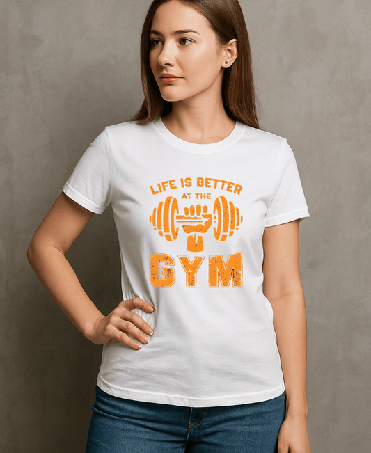 Life Is Better At The Gym-Female-White