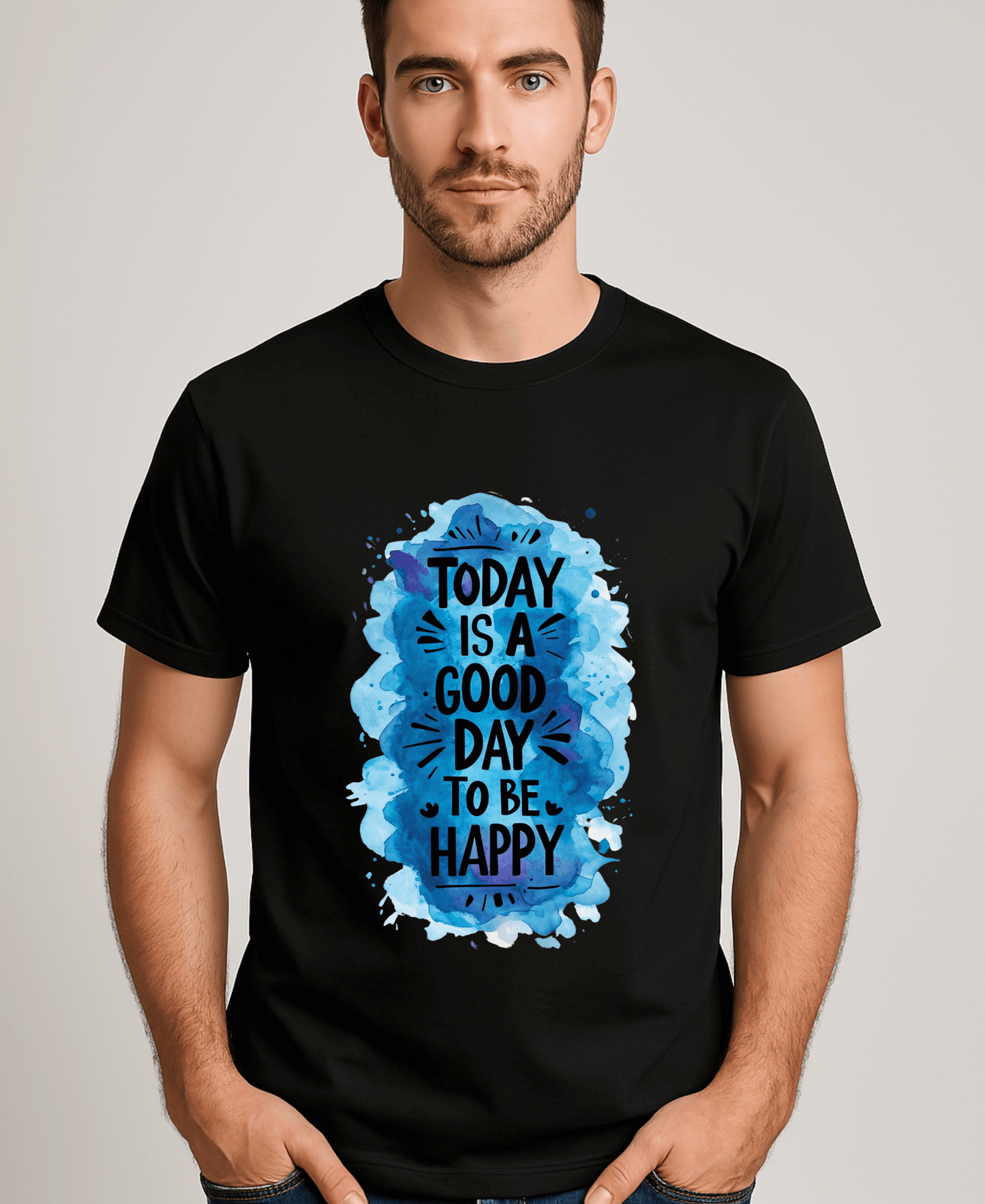 Today Is A Good Day To Be Happy-Male-Black